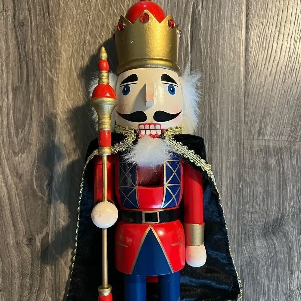 Pemberly Row Nutcracker King with Cape 16”
